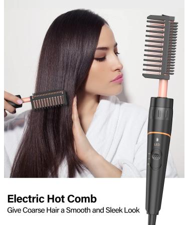 Waver Curling Iron Crimper - BESTOPE PRO 5 in 1 Hot Comb Hair Straightener | Fast Heating Barrel Curling Iron for All Hair Types - Buy Online on GoSupps.com