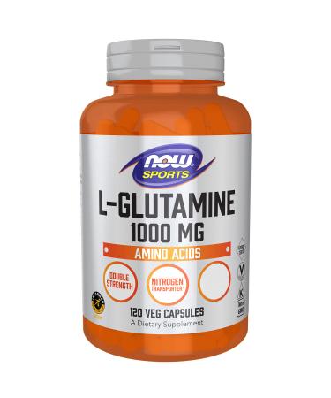 Now Foods L-Glutamine Double Strength 1.000mg 120 Capsules Lab-Tested Amino Acid Gluten Free Soy Free Non-GMO