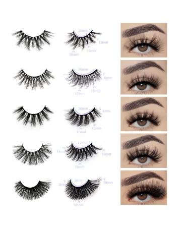 Wholesale Mixed 3D Faux Mink Eyelashes Pack - 5 Styles, 30 Pairs | Fluffy Volume, Natural Charming Look, Medium Length, Handmade & Reusable False Eyelashes - Buy Online on GoSupps.com