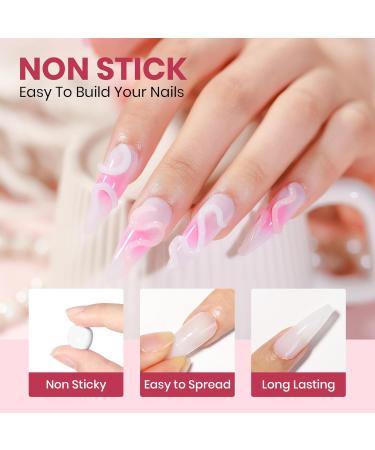  SUPWEE 3D Nail Art Gel White Pink Non Stick Solid Builder Gel for Hand Sculptures Multi-Function Nail Art DIY Salon 14g - Buy Online on GoSupps.com