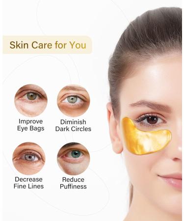Dr. Pure Under Eye Patches (30 Pairs) - Eye Masks for Dark Circles, Puffy Eyes & Puffiness with 24K Gold - Under Eye Patches for Dark Circles and Puffiness - Buy Online on GoSupps.com