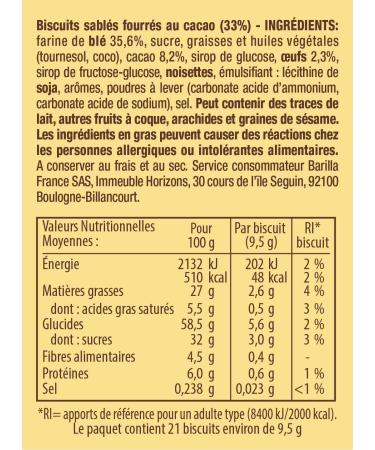 Mulino Bianco Mulino Bianco Chicche di Cacao Biscuit filled with cocoa cream made from sustainable agricultural flours - 1 pack of 200g - Buy Online on GoSupps.com