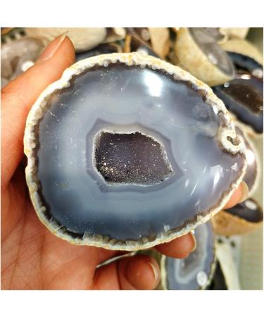 Natural Original Raw Agate Crystal Geode Cutting Hole Feng Shui Decor Stone Specimen Craft Collectibles Stone Collection (Size : 200-250g a Piece) - Buy Online on GoSupps.com
