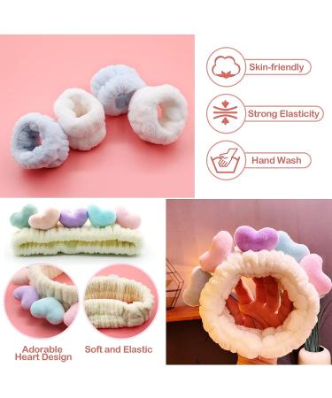 6 Pcs Women's Headband Set with Cute Spa Headband, Wrist Washbands, and Double-Ended Face Mask Brush - Ideal for Skincare and Makeup Routine - Buy Online on GoSupps.com