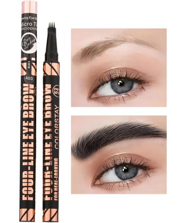 Jubepk Eyebrow Pencils Waterproof Eyebrow Tip Applicator 4 Tip Design Long Lasting Contouring 1ml Coloring Tool for Men Women Shaping and Filling in Sparse Areas - Buy Online on GoSupps.com
