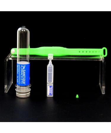Men's Silicone Sanitizer Bracelet - Refillable Stay Safe Accessory - Green - 8.5 Inches - Buy Online on GoSupps.com