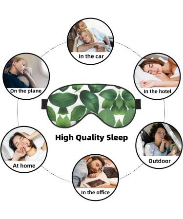 Herb Plant Leaf Print Eye Mask - Soft Double-Sided Sleep Mask for Light Blocking & Enhanced Sleep Quality - Buy Online on GoSupps.com
