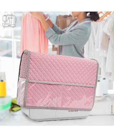 BAGSFY Pink Sewing Machine Cover with Storage Pockets | Dust Cover for Standard Singer & Brother Machines - Buy Online on GoSupps.com