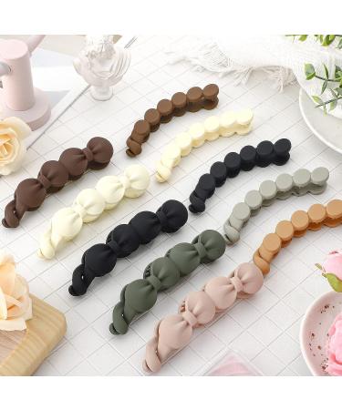 10 Pcs Matte Banana Hair Clips for Women - Strong Hold Ponytail Bun Holder and French Barrettes Styling Accessories - Buy Online on GoSupps.com