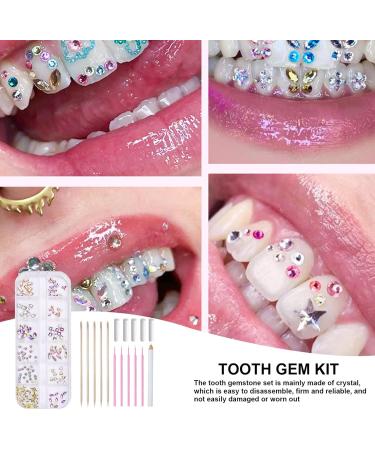 Generic Tooth precious stones crystals shiny tooth precious stones shiny tooth jewellery set glittering decoration tool for beginners and experienced beauty enthusiasts - Buy Online on GoSupps.com