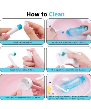 Peri Bottle 500ml: Portable Travel Bidet for Postpartum Care, Baby, Women, Bedridden Patients - Includes 2 Nozzles - Buy Online on GoSupps.com