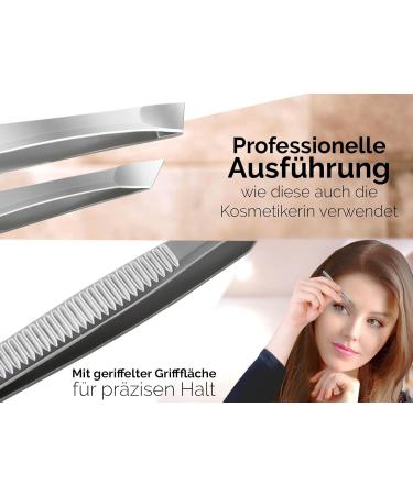 6-Piece Stainless Steel Eyebrow Tweezers Set - Slanted Pointed & Straight for Precision Grooming | International Shipping - Buy Online on GoSupps.com