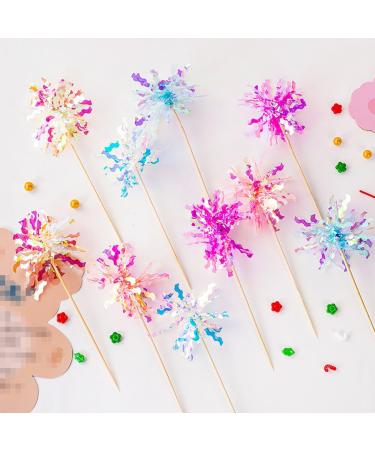 50Pcs Firework Cupcake Toppers Cocktail Food Fruit Toothpick Holiday Cake Decoration Cake Toppers Picks for Christmas Party Birthday Wedding Cake Decoration Party Favors Supplies Random Color - Buy Online on GoSupps.com