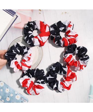 20Pcs USA American Flag Patriotic Hair Scrunchies- 4th of July Independence Day Accessories - Buy Online on GoSupps.com