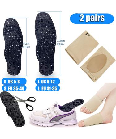 Metatarsalgia Arch Support Insoles for Plantar Fasciitis - Acupressure & Magnetic Therapy Inserts for Men & Women (S 25cm 35-40/5-8 - Buy Online on GoSupps.com