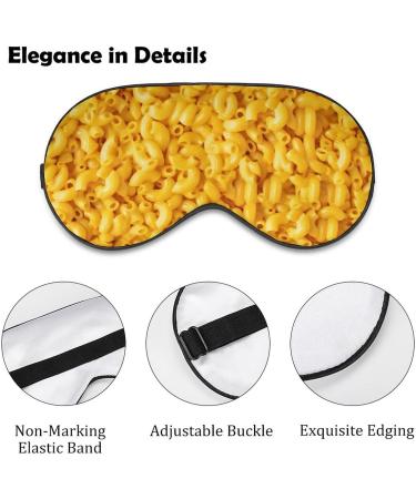 Macaroni Cheese Sleep Mask for Women | Adjustable Eye Shades with Elastic Strap Comfortable & Fun Sleep Accessory - Buy Online on GoSupps.com