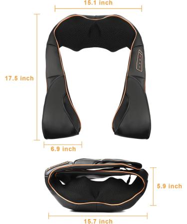 Shiatsu Neck & Shoulder Massage Device with Heat 3D Deep Tissue Massager for Home Office & Car Adjustable Speeds - Buy Online on GoSupps.com
