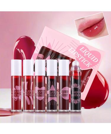 6 piece lip gloss set Roll on Lip Glow Oil highshine filling lip gloss set lip gloss for longlasting glossy caring lips glossy lip oil kit cream 22 - Buy Online on GoSupps.com
