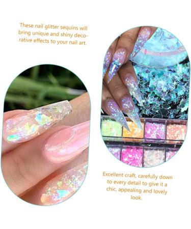 FRCOLOR 8 Boxes Butterfly Nail Art Sequins Nail Decoration Nail Diamonds Face Brush Cleaning Iridescent Nail Glitter Sequins Nail Accessories Decorate Manicure - Buy Online on GoSupps.com