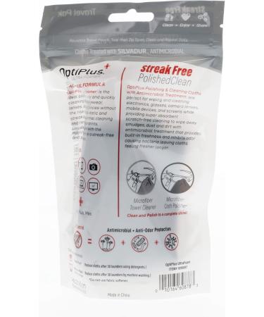 OptiPlus Ultrasoft Foam Lens Cleaner & Microfiber Cloth | Streak-Free Glasses Cleaning Solution - International Shipping Available - Buy Online on GoSupps.com