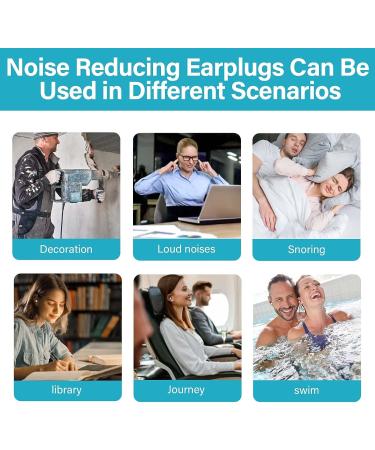 Soft Silicone Noise Cancelling Ear Plugs for Sleeping, Work, Study - Reusable & Washable Earplugs for Snoring, Concerts & Hearing Protection - Buy Online on GoSupps.com