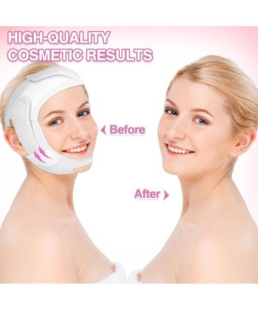 Dimeho Reusable V Line Mask Soft Sleeping Face Strap Adjustable Hydrating Chin Tape Breathable V Sagging Face Mask Comfortable Chin Strap for Women Men Work Read Sleep or Watch TV(White) - Buy Online on GoSupps.com