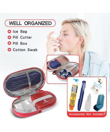 Kitgo Insulin Cooler Travel Carrying Case Gift for Mother - Includes Ice Bag Dispenser and Pill Box for Medical Needs and Emergencies - Buy Online on GoSupps.com