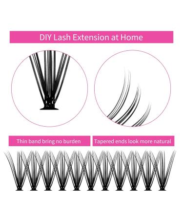 Buy 20D Individual Cluster Eyelashes for Extensions | 0.07 D CURL Mix (15-20mm) - Perfect for Beginners | Artificial Eyelashes DH-20D-07-D - Buy Online on GoSupps.com