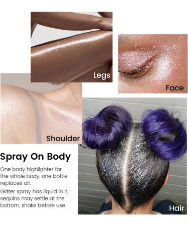 KYDA Body Glitter Spray - Fast-Drying Sparkling Powder for Body & Face | High Pigmented Formula for Dance, Party, Music Festival - Buy Online on GoSupps.com