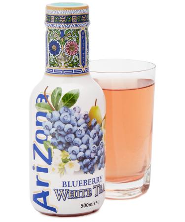 AriZona - Blueberry White Tea - 100% Pleasure Drink 6 PET Bottles 500ml