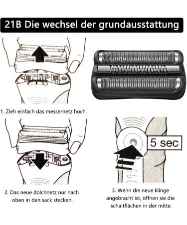 Buy Electric Shear Replacement for Braun Series 3 - Compatible Shaving Head Spare Part (21b) | International Shipping Available - Buy Online on GoSupps.com