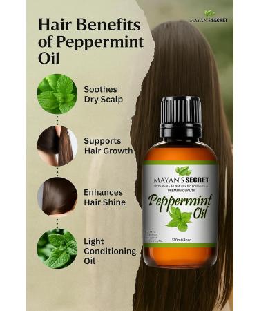 Pure Peppermint Essential Oil Pure and Natural Huge 4oz Glass Bottle - Buy Online on GoSupps.com