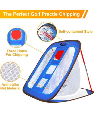 Gagalileo Pop Up Golf Chipping Net - Collapsible 24x28 Target with 12 Foam Balls (Noble Blue) - Buy Online on GoSupps.com
