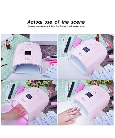 SKYUV 48W Rechargeable Pro LED Gel Nail UV Light - Wireless Cordless Nail Dryer in Pink - Buy Online on GoSupps.com