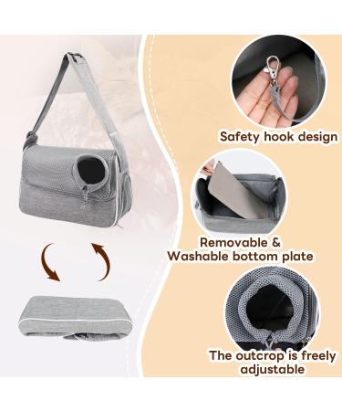 Hikeman Dog Carrier Bag - Adjustable Pet Shoulder Bag for Travel & Outdoors (Gray) - Perfect Dog Bag for Easy Carrying - Buy Online on GoSupps.com