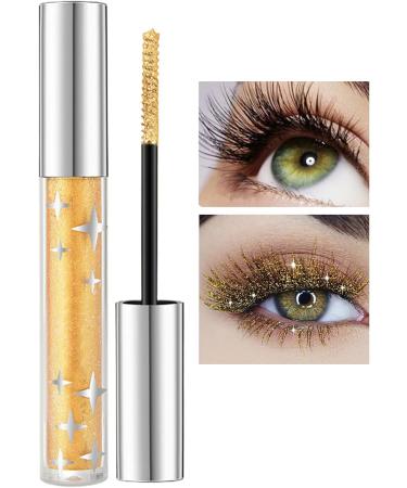 Glitter Mascara For Eyelashes | Shiny Diamond Eye Makeup | Thick Curling Extension Long Lasting Ma Scara For Party Stage Sparkly Eyeshadow Topper Waterproof Shimmer Eyelash Beauty Cosmetic - Buy Online on GoSupps.com