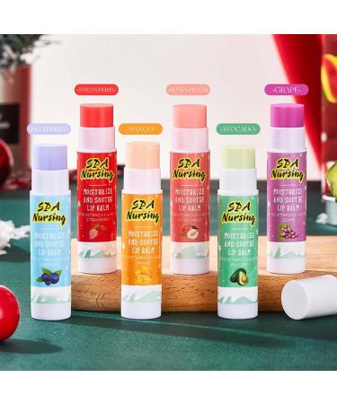 Fruity Lip Balm Christmas Gift Box Lipstick Case Moisturizing Fruit Lipstick 6pcs - Buy Online on GoSupps.com
