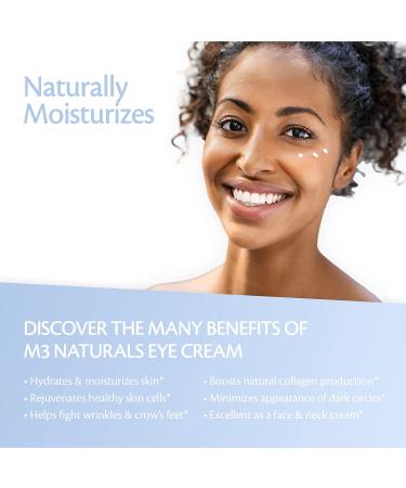 M3 Naturals Anti-Aging Eye Cream with Collagen & Hyaluronic Acid for Dark Circles and Puffiness - Buy Online on GoSupps.com