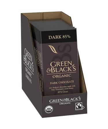Green & Black's Organic Dark Chocolate Bar - 85% Cacao, 10 Pack of 3.17 oz Bars - Buy Online on GoSupps.com