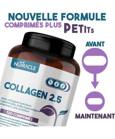 Verisol Hydrolyzed Collagen 2500 mg + Hyaluronic Acid + Coenzyme Q10 - Supplement for Skin Hair and Bones with Biotin Zinc and Vitamin C - 120 Tablets Nutracle - Buy Online on GoSupps.com