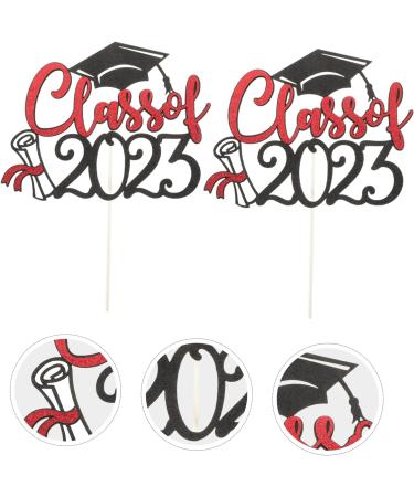 INOOMP 30 pcs class of 2023 cupcake topper graduation cupcake topper 2023 graduation season plug-in Paper paper cup cake supplies grad party decoration cake class of 2023 cake decors - Buy Online on GoSupps.com