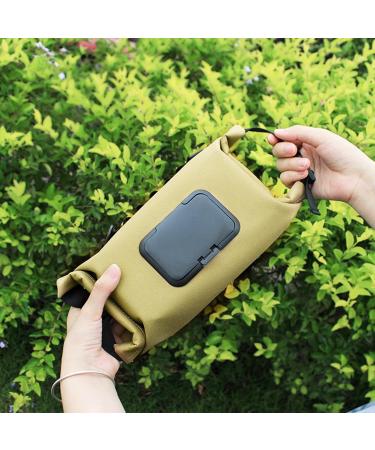 Baby Wipe Bag Reusable Tissue Paper Bag Baby Stroller Organizer Pull Wipes Holders for Travel Outdoor Activities and Travel Brown - Buy Online on GoSupps.com