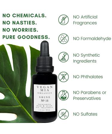 Vegan Mia Organic Hydrating Hair Oil - Rosemary, Castor & Jojoba Oil Blend for Dry Damaged Hair Growth - 1 fl oz - Buy Online on GoSupps.com