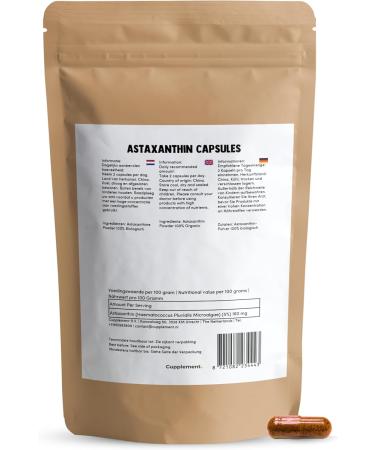 Buy Cupulated Astaxanthin 60 Capsules - Bio Superfood Supplement | 160 mg per Capsule 5% Extract - No Tablets 12 mg 6 mg or Powder - International Shipping Available - Buy Online on GoSupps.com