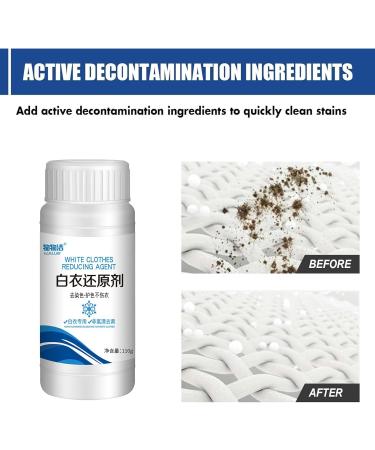 Laundry Whitener Clothes Brightener High Efficiency Enzyme Odor Removal Stain Remover for White Shirt Dress Sheets White Fabric - Buy Online on GoSupps.com