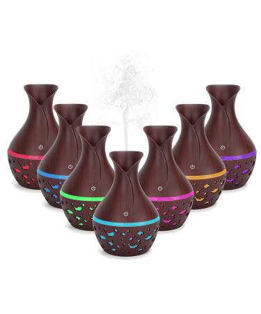Essential Oils Diffuser - 300ml Wood Grain USB Aromatherapy Humidifier with 7-Color Night Lights for Home & Office - Buy Online on GoSupps.com
