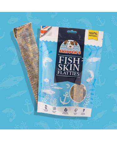 SKIPPER'S Fish Skin Flatties Sticks - Handmade and Air-Dried - 100% Dog Chews Long Lasting Natural Dog Treats - Skin Care - High Protein Low Fat Dog treats - Short 250g Short 250 g (Pack of 1) - Buy Online on GoSupps.com
