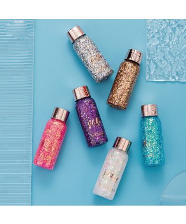 GL-TURELIFES Mermaid Sequin Chunky Glitter Liquid Eyeshadow & Body Gel - 30g Dark Purple Festival Makeup - Buy Online on GoSupps.com