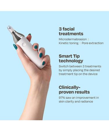 Auria Vita Trio: 3-in-1 Home Microdermabrasion Machine with Face Exfoliator, Pore Extractor, Kinetic Toner & 3 Facial Serums - Buy Online on GoSupps.com