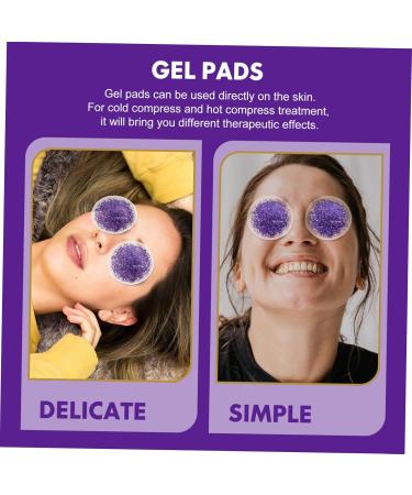 Minkissy Gel Eye Mask - Reusable Cooling Eye Pads for Hot/Cold Therapy | 2 Pairs Violet PVC Perfect for Summer Care - Buy Online on GoSupps.com